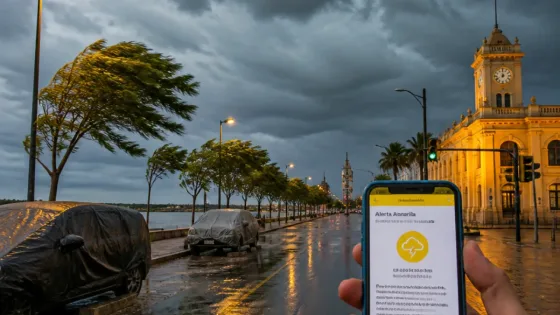 Alerta amarilla por tormentas abarca a 12 departamentos de Entre Ríos: prevén lluvias intensas y ráfagas