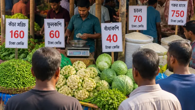 শীতকালীন সবজি সস্তা হলেও চাল, ডাল ও মাংসে বাড়লো চাপ: নীলফামারীর বাজারে মিলছে মিশ্র ছবি