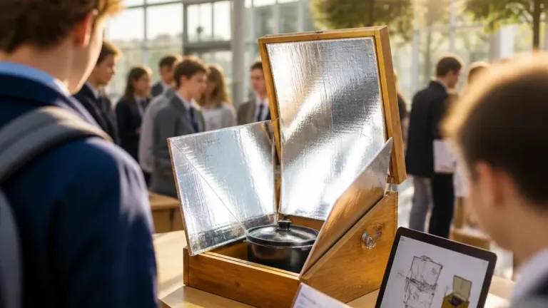 Des lycéens conçoivent un four solaire et le présentent à la Fête de la Science