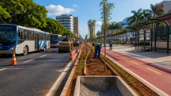 Santo André inicia obras de corredor de ônibus de 4,6 km nas avenidas Santos Dumont e Pirelli