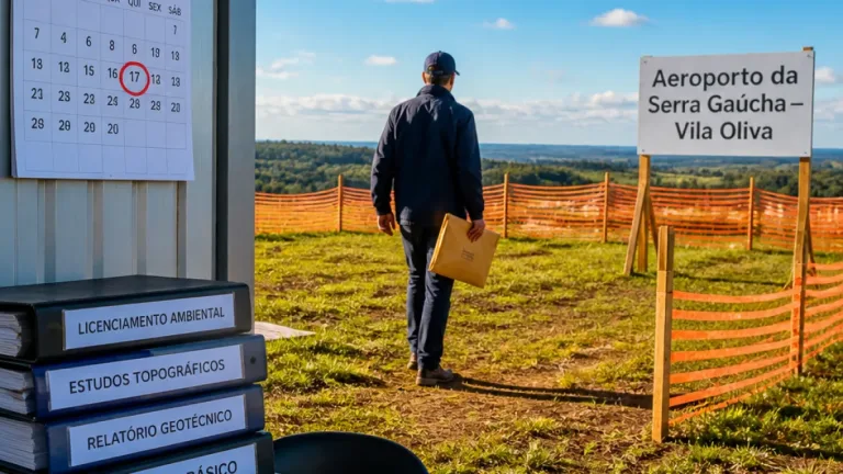 Obras do Aeroporto da Serra Gaúcha têm ordem de início assinada em Caxias do Sul