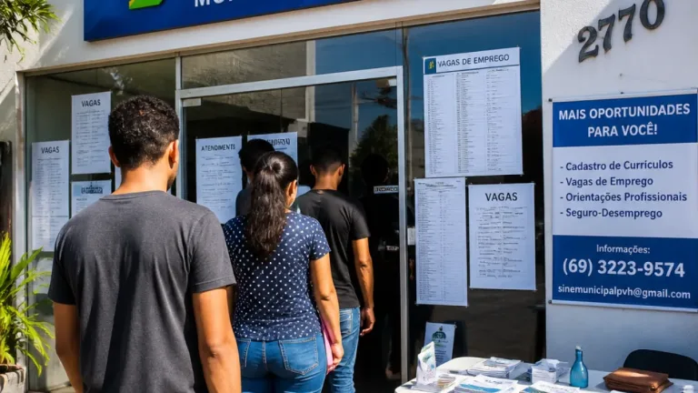 Sine de Porto Velho anuncia vagas nesta terça; unidades atendem no Centro e na Zona Leste