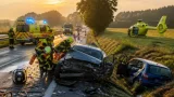 Čelní srážka u Blažejovic na Prachaticku si vyžádala pět zraněných, včetně dvou dětí