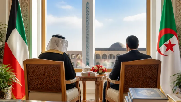 عميد جامع الجزائر يقيم مباحثات ثقافية مع سفير الكويت لتعزيز التعاون العلمي
