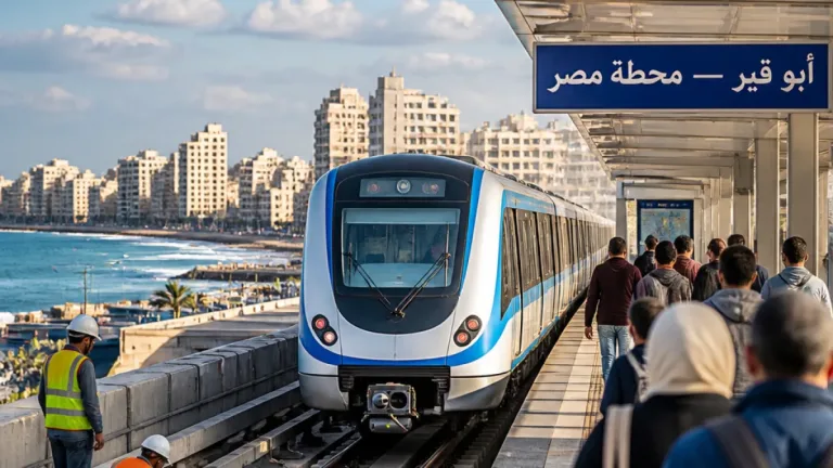 الهيئة تستهدف مايو لتشغيل تجريبي لمترو الإسكندرية بطول 21.7 كلم بين أبو قير ومحطة مصر