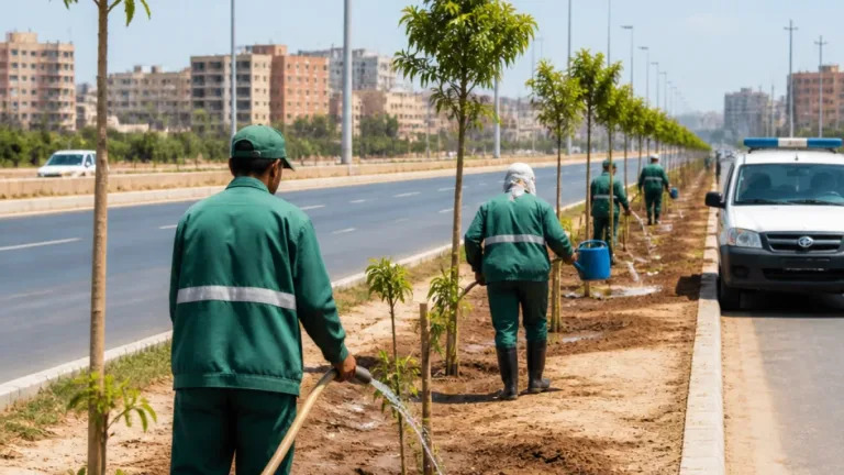 محافظ الغربية يشهد زراعة 120 شجرة بطريق برما–بسيون ضمن المرحلة الخامسة من «100 مليون شجرة»