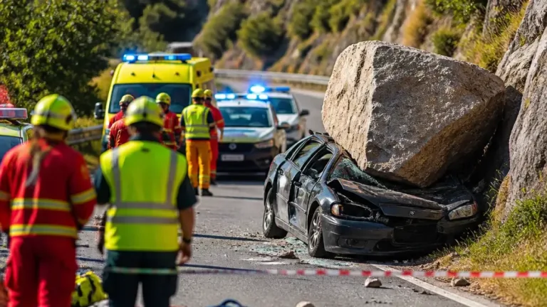 Un desprendimiento de roca en Benaoján provoca un fallecido y tres heridos leves