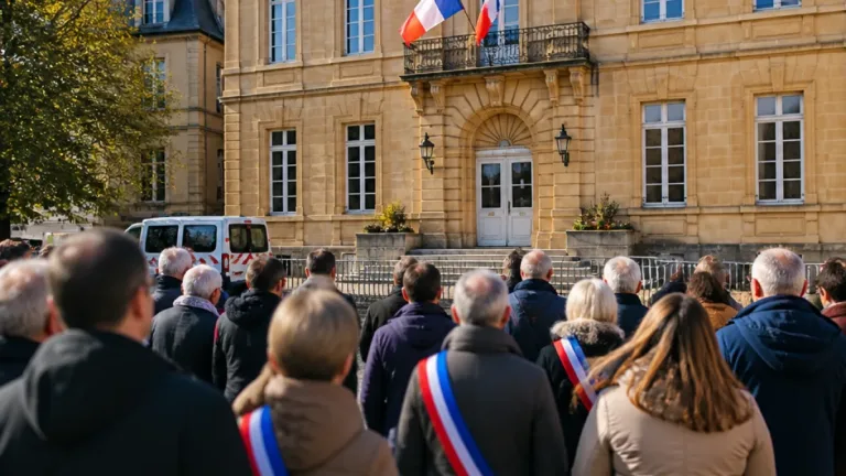 Mende : une trentaine de personnes rassemblées devant la mairie pour réaffirmer les valeurs républicaines