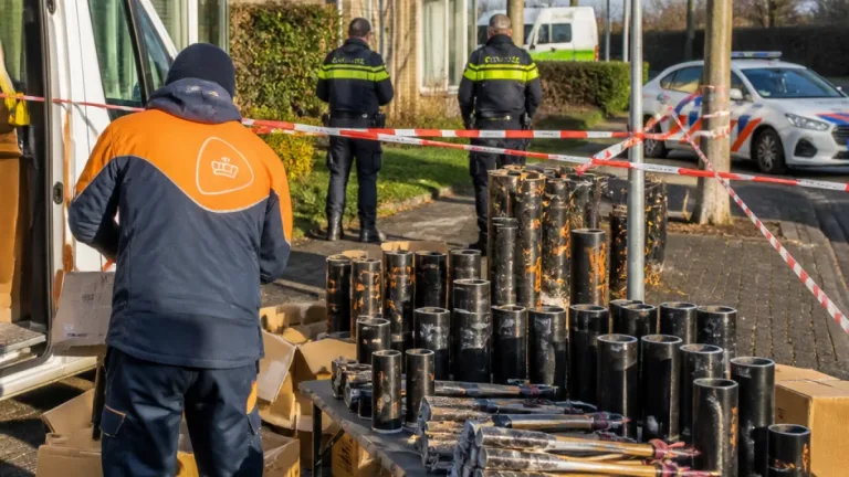 Politie haalt ruim 3.000 kilo illegaal vuurwerk weg uit bedrijfspand in Lelystad