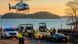 Elicopter al Inspectoratului General de Aviație a monitorizat traficul în județul Covasna