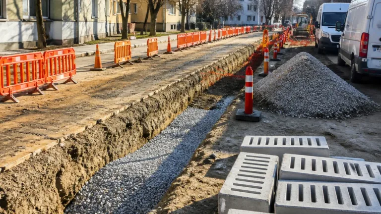 Oltenița: continuă modernizarea străzilor Cornișei și Luceafărului, asfaltarea nu e încă programată