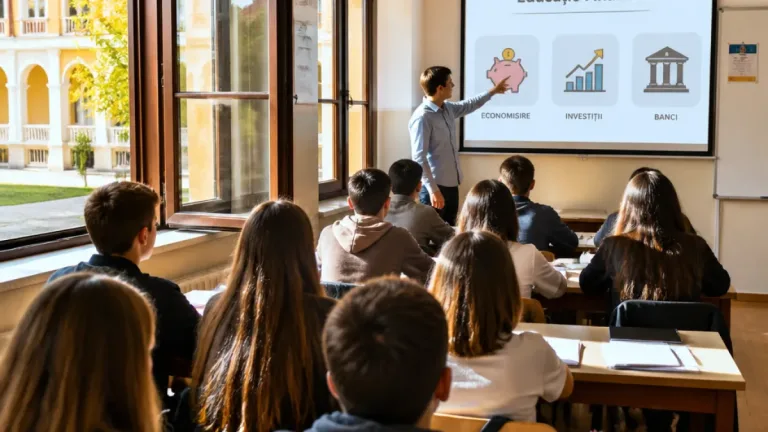 Programul Național de Educație Financiară ajunge în liceele din Râmnicu Vâlcea: sesiuni practice în fiecare clasă