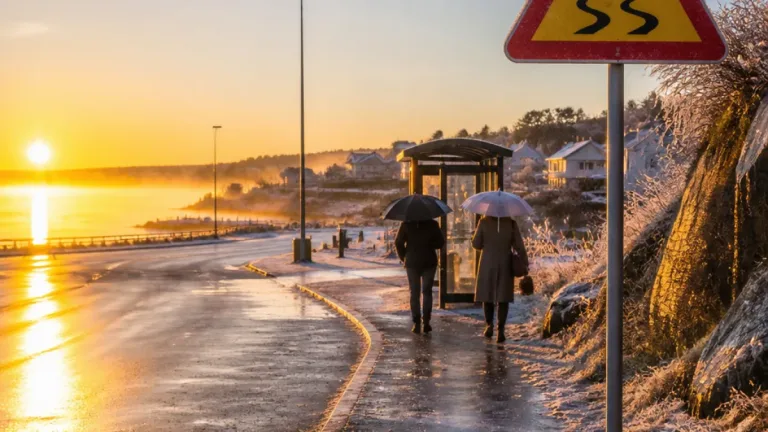 Kyla och skiftande nederbörd väntas i Stensund — risk för underkylt regn under onsdagen