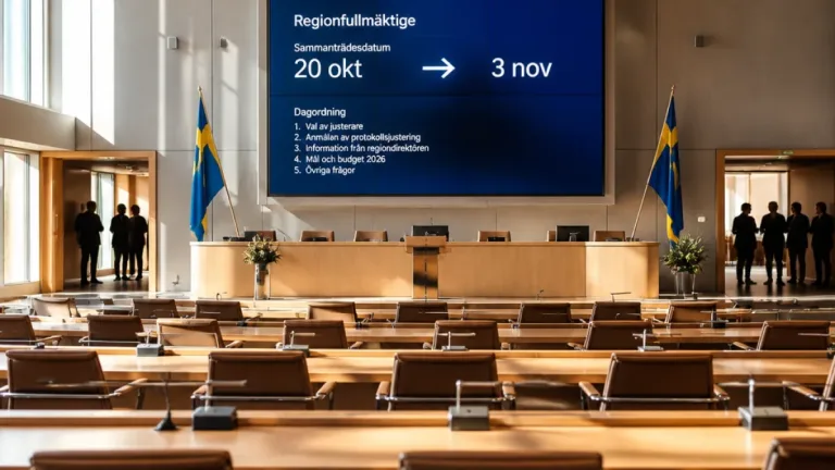 Stockholm: Konstituerande regionfullmäktige skjuts upp efter låst förhandlingsläge