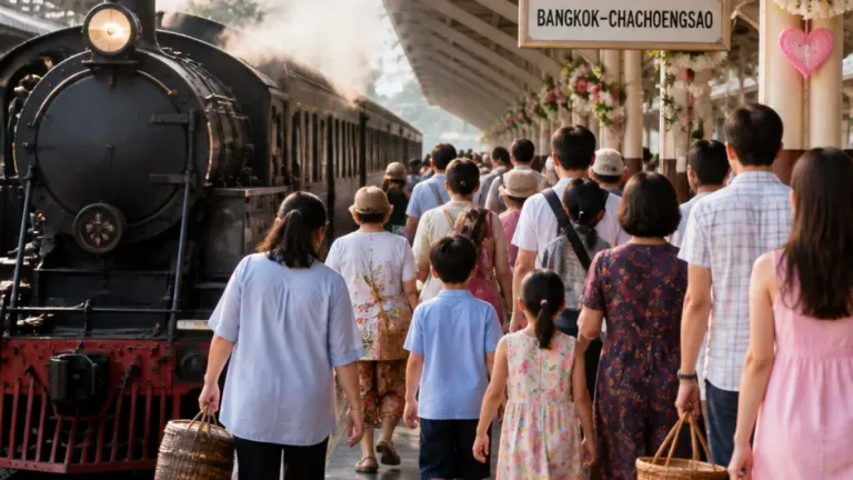 ขบวนรถจักรไอน้ำอายุ 124 ปีย้อนรอยเส้นทางกรุงเทพ–อยุธยา น้อมรำลึกวันปิยมหาราช