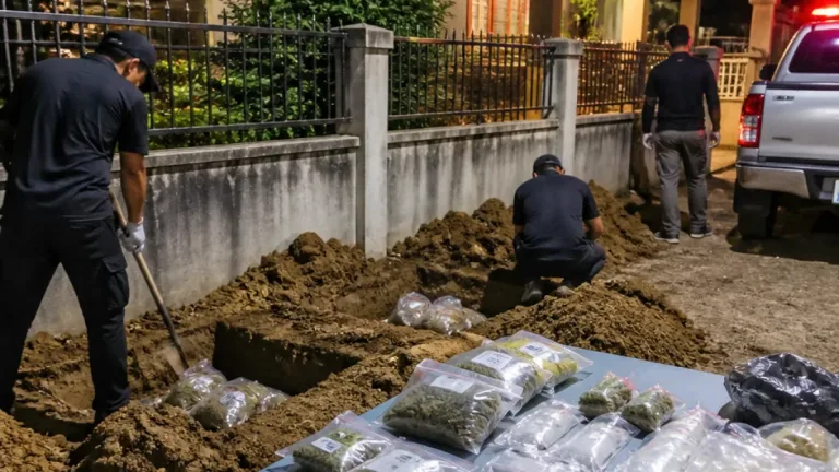 ตำรวจพิจิตรล่อซื้อยาบ้า พบฝังดินรั้วบ้านเกือบ 40,000 เม็ด ผู้ต้องหายังปฏิเสธ