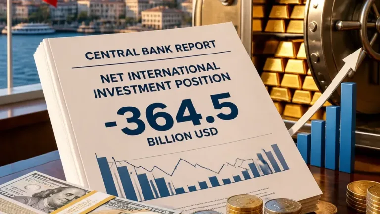 Merkez Bankası verileri: Net Uluslararası Yatırım Pozisyonu ağustosta eksi 364,5 milyar dolar oldu