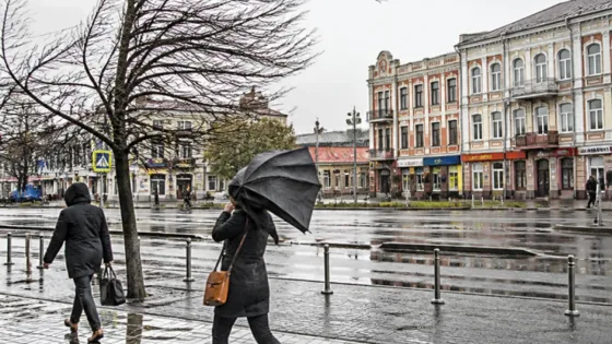 У Бердичеві починається тиждень з дощем і вітром, але синоптики прогнозують поступове потепління