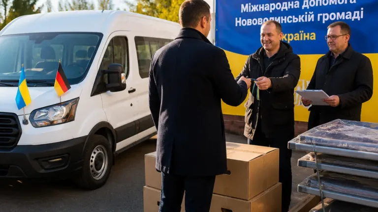 Нововолинськ отримав мікроавтобус від німецьких партнерів для перевезення школярів