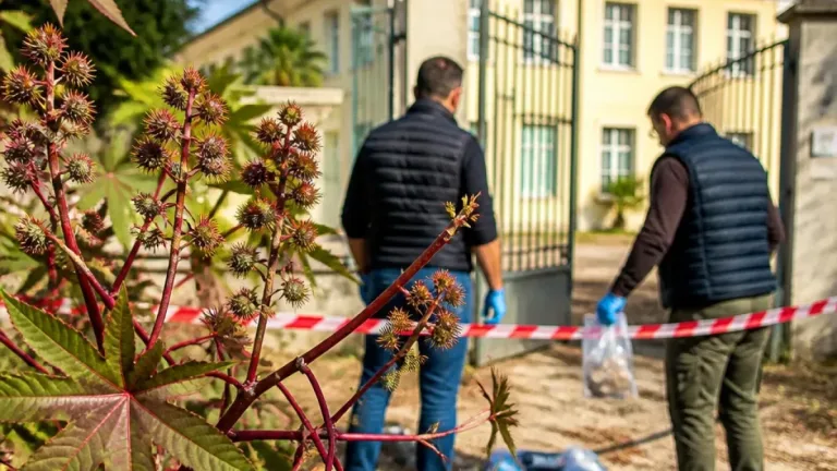 Indagini sulla ricina: piante vicino a una scuola, perquisizioni e accertamenti della polizia
