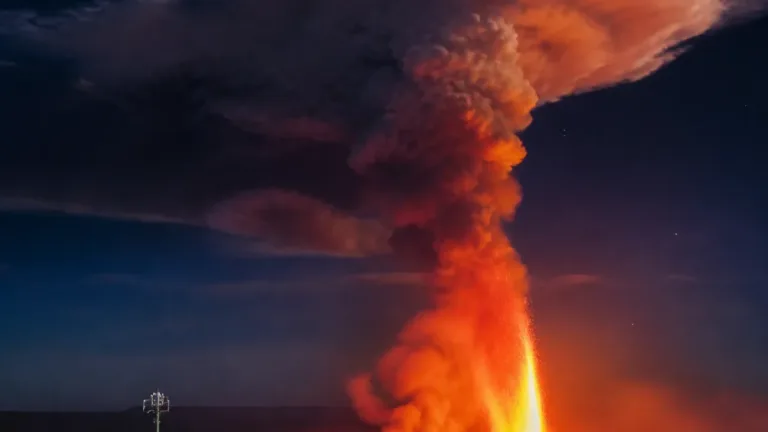Kilauea erupts again: lava fountains reach about 700 feet, plume tops 25,000 feet